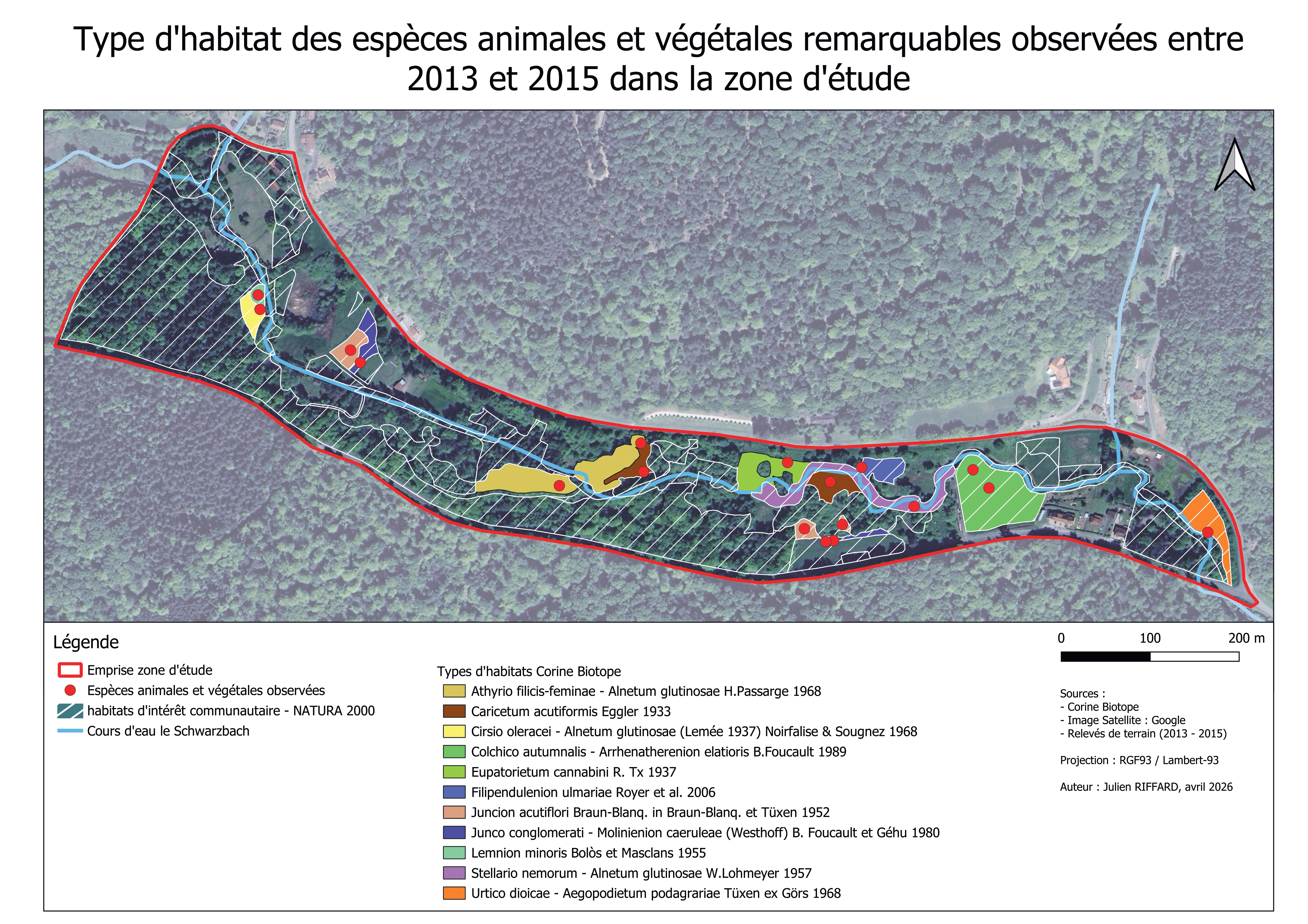 Répartition d'espèces animales et végétales